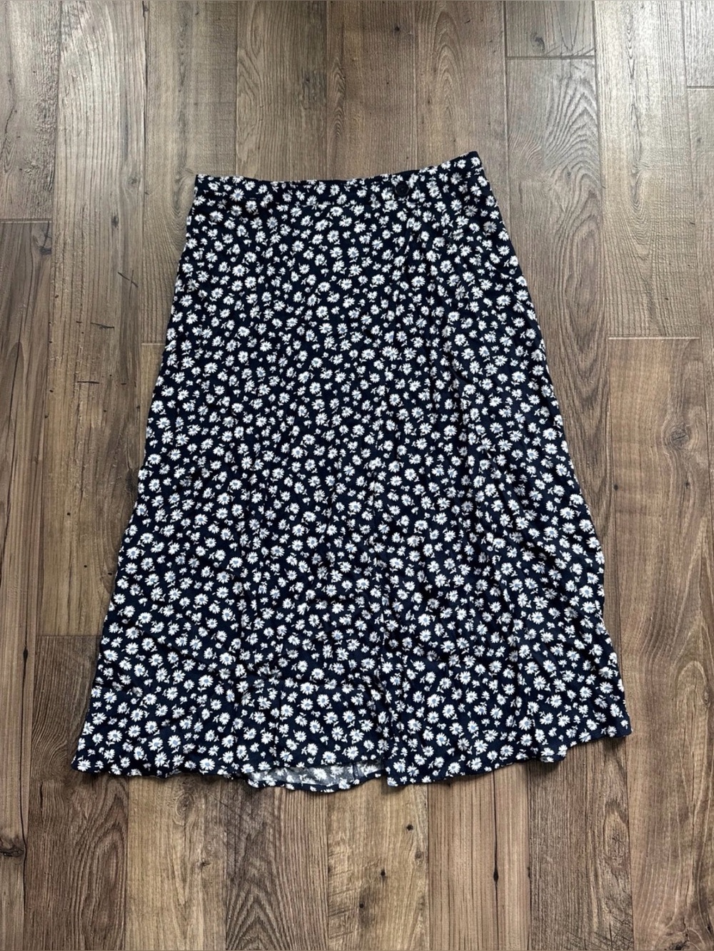 Reformation Betty Daniella Navy Floral Midi Skirt -Size 10